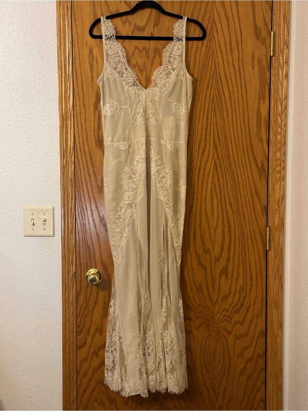 Christies Sheer Ivory Lace Slip Dress - NWT - Size M